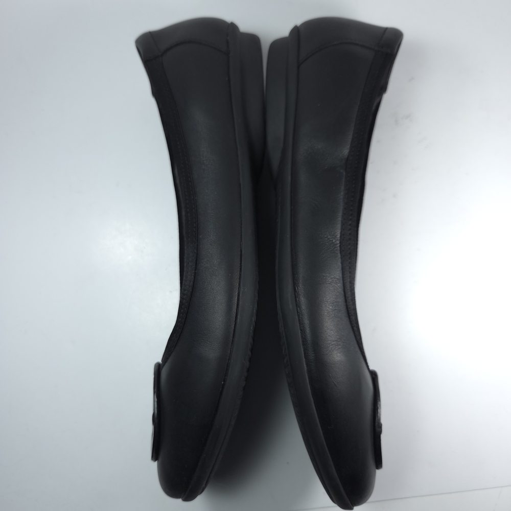 Clarks Sara Willow Black Leather Ballet Flats W 9 - Picture 8 of 14